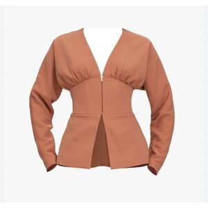 NWT Andrea Iyamah Dust 
Gia Corset Blazer S


 Blzr' Long Sleeve V Neck  Top